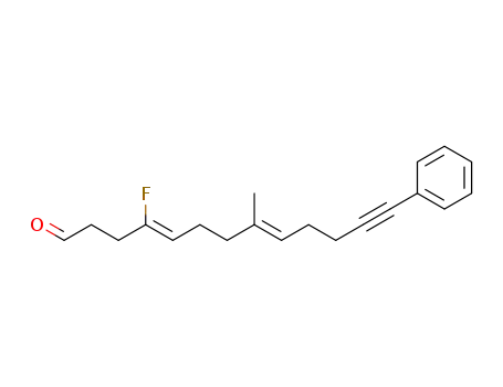 Molecular Structure of 316791-67-0 ((4Z,8E)-4-fluoro-8-methyl-13-phenyltrideca-4,8-dien-12-ynal)