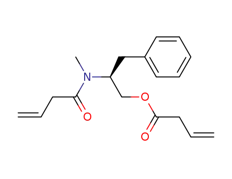 Molecular Structure of 221134-09-4 ((2S)-2-<3-butenoyl(methyl)amino>-3-phenylpropyl 3-butenoate)