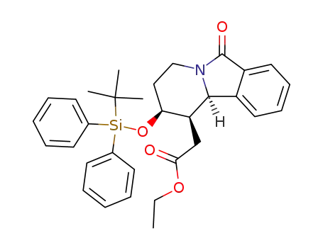 (1R,2S,10bR)-1,2,3,10b-tetrahydro-1-ethoxycarbonylmethyl-2-(tert-butyldiphenylsilyl)oxypyrido[2,1-a]isoindol-6(4H)-one