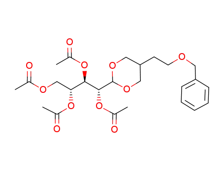 Molecular Structure of 339270-66-5 (cis/trans-5-(2-benzyloxyethyl)-2-D-ribo-(1',2',3',4'-tetraacetoxybutyl)-1,3-dioxane)