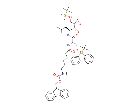 (2R,4S)-2-tert-butyldimethylsiloxymethyl-4-[(S)-O-tertbutyldiphenylsiloxymethyl-N-(6-N-fluorenylmethoxycarbonyl)serylamino]-6-methyl-1,2-oxiranylheptane