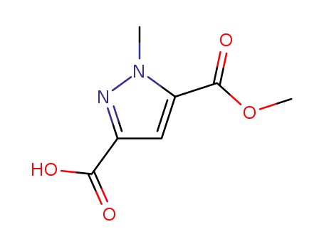 Molecular Structure of 117860-56-7 (5-(METHOXYCARBONYL)-1-METHYL-1H-PYRAZOLE-3-CARBOXYLIC ACID)