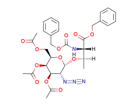 N-(Benzyloxycarbonyl)-3-O-(3,4,6-tri-O-acetyl-2-azido-2-desoxy-α-D-galactopyranosyl)-L-threoninbenzylester
