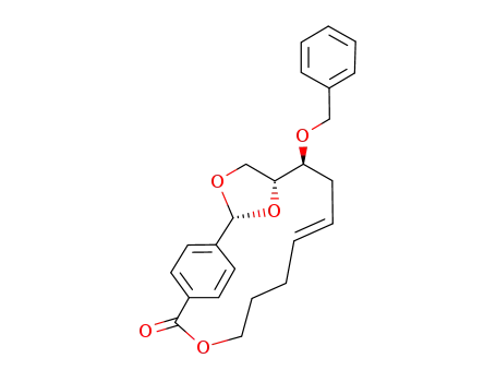 (E)-(2R,5R,6S)-6-Benzyloxy-3,13,20-trioxa-tricyclo[13.2.2.1<sup>2,5</sup>]icosa-1<sup>(18)</sup>,8,15<sup>(19)</sup>,16-tetraen-14-one
