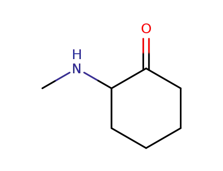 Molecular Structure of 53121-35-0 (Cyclohexanone, 2-(methylamino)-)