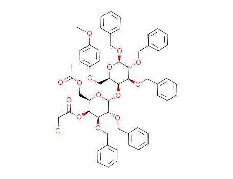 Benzyl O-(6-O-acetyl-2,3-di-O-benzyl-4-O-chloroacetyl-α-D-galactopyranosyl)-(1->4)-O-2,3-di-O-benzyl-6-O-(4-methoxyphenyl)-β-D-galactopyranoside