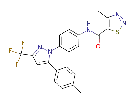 4-methyl-4'-[5-(4-methylphenyl)-3-trifluoromethyl-1H-pyrazol-1-yl]-1,2,3-thiadiazole-5-carboxanilide