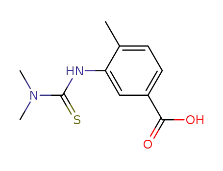 Molecular Structure of 242800-82-4 (3-(N,N-dimethylthioureido)-4-methylbenzoic acid)