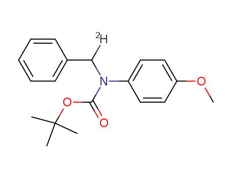 Molecular Structure of 1092557-92-0 (tert-butyl α-deuterobenzyl-p-methoxyphenylcarbamate)