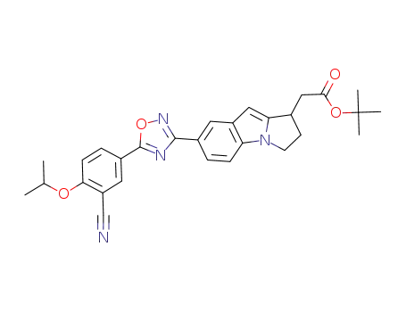 tert-butyl 2-(7-(5-(3-cyano-4-isopropoxyphenyl)-1,2,4-oxadiazol-3-yl)-2,3-dihydro-1H-pyrrolo[1,2-a]indol-1-yl)acetate