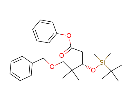 5-benzyloxy-3-(<i>tert</i>-butyl-dimethyl-silanyloxy)-4,4-dimethyl-pentanoic acid phenyl ester