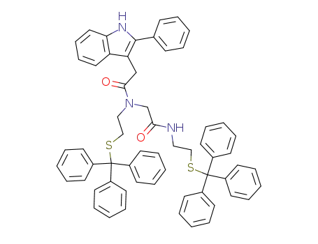 2-(2-phenyl-1<i>H</i>-indol-3-yl)-<i>N</i>-(2-tritylsulfanyl-ethyl)-<i>N</i>-[(2-tritylsulfanyl-ethylcarbamoyl)-methyl]-acetamide