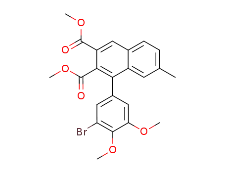Molecular Structure of 225517-56-6 (1-(3-bromo-4,5-dimethoxyphenyl)-2,3-bis(methoxycarbonyl)-7-methylnaphthalene)