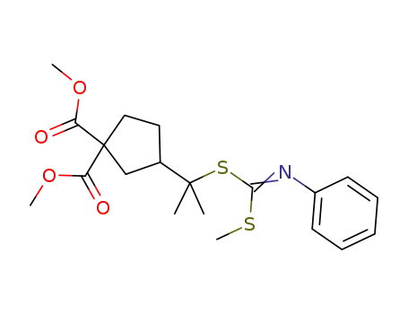 dimethyl 3-(2-(methylthio(phenylimino)methylthio)propan-2-yl)cyclopentane-1,1-dicarboxylate