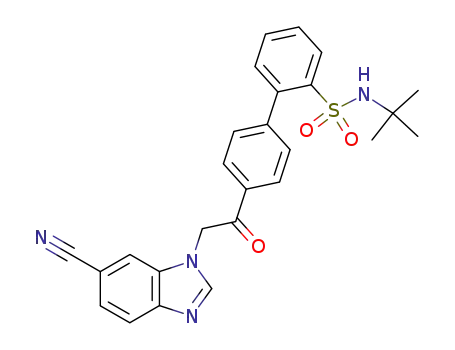 1N-(4'-(o-tert-butylaminosulfonylphenyl)phenylcarbonyl)methyl-6-cyanobenzimidazole