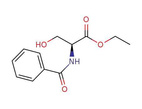 Molecular Structure of 6332-41-8 (ethyl 2-benzamido-3-hydroxy-propanoate)