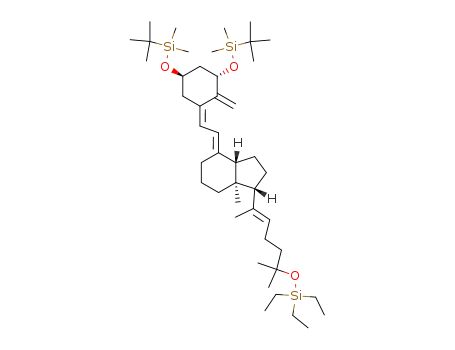 (1R,3aS,7aR)-4-[2-[(3S,5R)-3,5-Bis-(tert-butyl-dimethyl-silanyloxy)-2-methylene-cyclohex-(Z)-ylidene]-eth-(E)-ylidene]-1-((E)-1,5-dimethyl-5-triethylsilanyloxy-hex-1-enyl)-7a-methyl-octahydro-indene