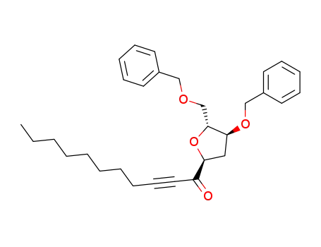 Molecular Structure of 263006-27-5 (1-((2S,4S,5R)-4-Benzyloxy-5-benzyloxymethyl-tetrahydro-furan-2-yl)-undec-2-yn-1-one)