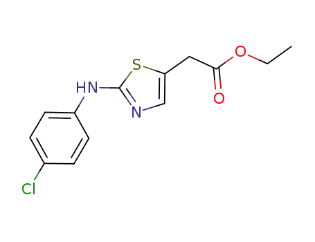 Molecular Structure of 1092959-57-3 (Ethyl 2-(2-((4-chlorophenyl)amino)thiazol-5-yl)acetate)