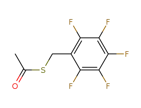 Molecular Structure of 873463-87-7 (Ethanethioic acid, S-[(pentafluorophenyl)methyl] ester)