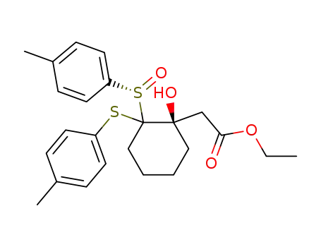 Cyclohexaneacetic acid,
1-hydroxy-2-[(S)-(4-methylphenyl)sulfinyl]-2-[(4-methylphenyl)thio]-, ethyl
ester, (1R)-