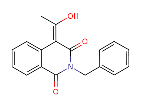 Molecular Structure of 1160855-39-9 (2-benzyl-4-(1-hydroxyethylidene)-4H-isoquionoline-1,3-dione)