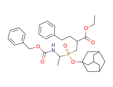 Molecular Structure of 237394-33-1 (2-[(adamantan-1-yloxy)-(1-benzyloxycarbonylamino-ethyl)-phosphinoylmethyl]-4-phenyl-butyric acid ethyl ester)