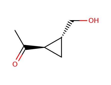 Molecular Structure of 156742-99-3 (Ethanone, 1-[(1R,2R)-2-(hydroxymethyl)cyclopropyl]-, rel- (9CI))
