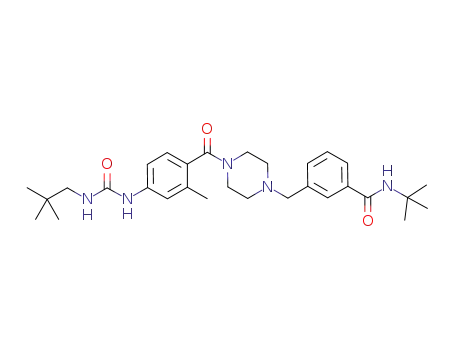 N-tert-butyl-3-((4-(2-methyl-4-(3-neopentylureido)benzoyl)piperazin-1-yl)methyl)benzamide