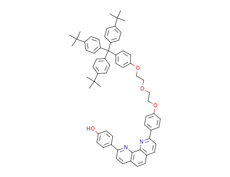 4-(9-{4-[2-(2-{4-[tris-(4-<i>tert</i>-butyl-phenyl)-methyl]-phenoxy}-ethoxy)-ethoxy]-phenyl}-[1,10]phenanthrolin-2-yl)-phenol