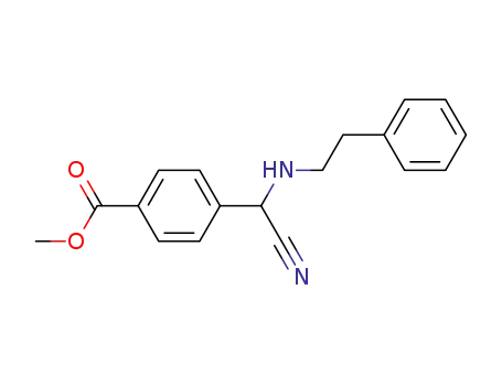 Molecular Structure of 1108730-70-6 (methyl 4-[cyano(phenethylamino)methyl]benzoate)