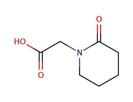 Molecular Structure of 72253-28-2 ((2-OXOPIPERIDIN-1-YL)ACETIC ACID)