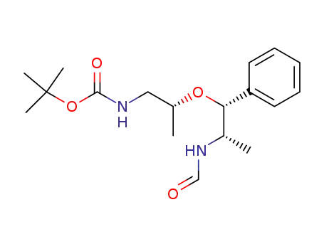 Carbamic acid,
[(2R)-2-[(1R,2S)-2-(formylamino)-1-phenylpropoxy]propyl]-,
1,1-dimethylethyl ester