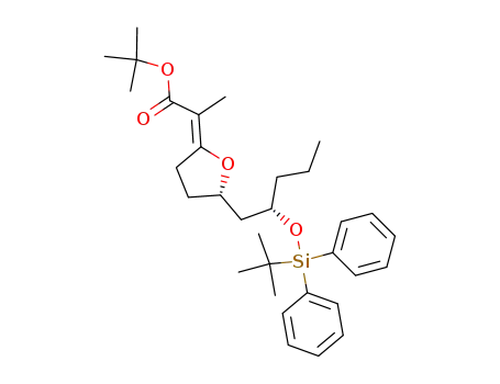 2-{5-[2-(<i>tert</i>-butyl-diphenyl-silanyloxy)-pentyl]-dihydro-furan-2-ylidene}-propionic acid <i>tert</i>-butyl ester