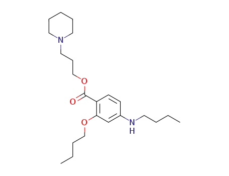 Molecular Structure of 100311-20-4 (BENZOIC ACID, 2-BUTOXY-4-BUTYLAMINO-, 3-PIPERIDINOPROPYL ESTER)