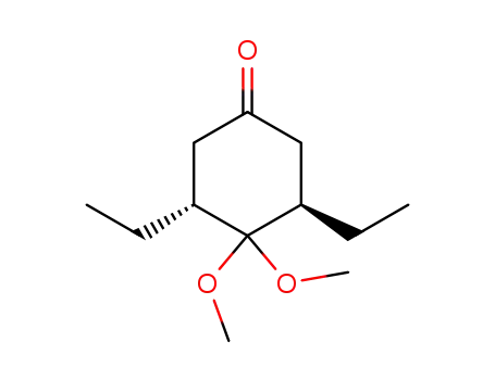 Cyclohexanone, 3,5-diethyl-4,4-dimethoxy-, (3R,5R)- (9CI)