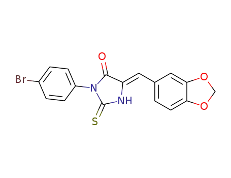 5-[1-Benzo[1,3]dioxol-5-yl-meth-(Z)-ylidene]-3-(4-bromo-phenyl)-2-thioxo-imidazolidin-4-one
