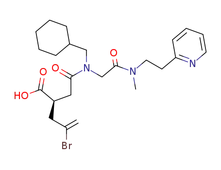 2(S)-(2-bromo-2-propenyl)-4-[(cyclohexylmethyl)[2-[methyl[2-(2-pyridinyl)ethyl]amino]-2-oxo-ethyl]amino]-4-oxobutanoic acid