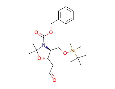 (4S,5S)-4-(tert-Butyl-dimethyl-silanyloxymethyl)-2,2-dimethyl-5-(2-oxo-ethyl)-oxazolidine-3-carboxylic acid benzyl ester