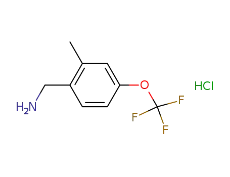 Molecular Structure of 1229625-05-1 ((2-Methyl-4-(trifluoroMethoxy)phenyl)MethanaMine hydrochloride)