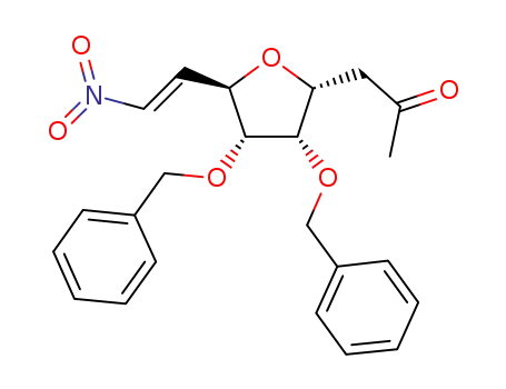 1-C-(2,3-di-O-benzyl-6-C-nitro-6-deoxy-α-D-ribo-hex-5-eno-furanosyl)acetone