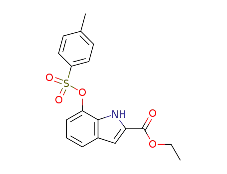 1H-Indole-2-carboxylic acid, 7-[[(4-methylphenyl)sulfonyl]oxy]-, ethyl
ester