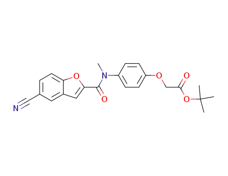 Molecular Structure of 174774-59-5 (t-butyl 4-[(5-cyano-2-benzofuranyl)carbonyl-N-methylamino]phenoxyacetate)