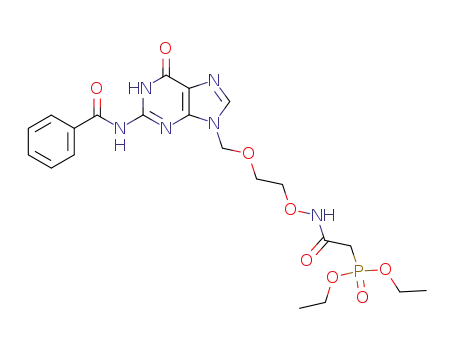 {[2-(2-benzoylamino-6-oxo-1,6-dihydro-purin-9-ylmethoxy)-ethoxycarbamoyl]-methyl}-phosphonic acid diethyl ester