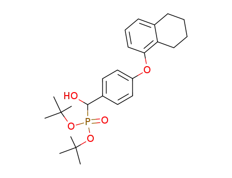 Molecular Structure of 219658-86-3 ({Hydroxy-[4-(5,6,7,8-tetrahydro-naphthalen-1-yloxy)-phenyl]-methyl}-phosphonic acid di-tert-butyl ester)