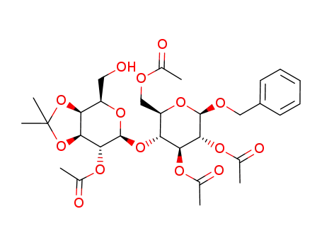 benzyl (2-O-acetyl-3,4-O-isopropylidene-β-D-galactopyranosyl)-(1->4)-2,3,6-tri-O-acetyl-β-D-glucopyranoside