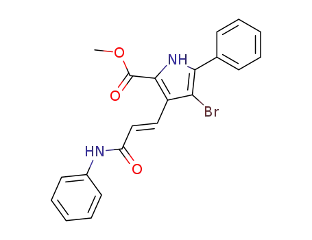 4-Bromo-5-phenyl-3-((E)-2-phenylcarbamoyl-vinyl)-1H-pyrrole-2-carboxylic acid methyl ester