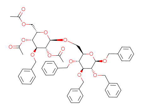 Acetic acid (2R,3R,4S,5R,6S)-5-acetoxy-6-acetoxymethyl-4-benzyloxy-2-((2R,3R,4S,5R,6R)-3,4,5,6-tetrakis-benzyloxy-tetrahydro-pyran-2-ylmethoxy)-tetrahydro-pyran-3-yl ester