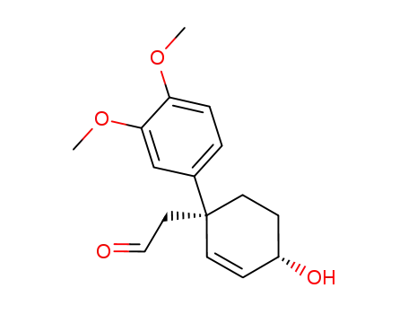 2-((1R,4S)-1-(3,4-dimethoxyphenyl)-4-hydroxycyclohex-2-enyl)acetaldehyde