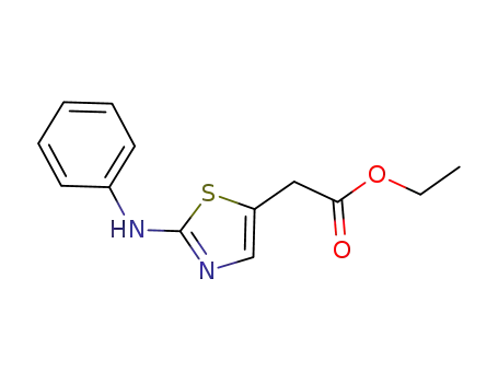 Molecular Structure of 948287-40-9 (Ethyl 2-(2-(phenylaMino)thiazol-5-yl)acetate)